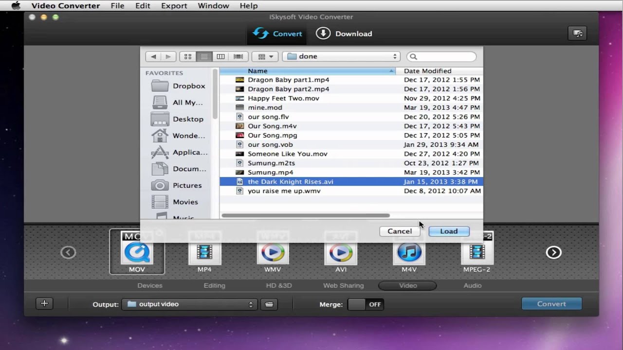 mp4 to avi for mac